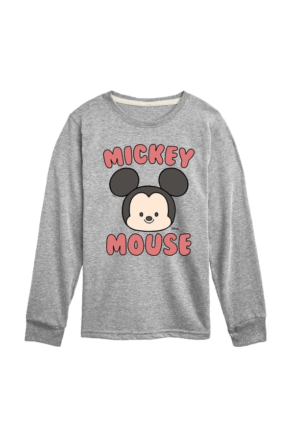 - Mickey Mouse Head - Toddler & Youth Long Sleeve Graphic T-Shirt