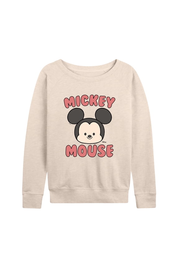 - Mickey Mouse Head - Women's Lightweight French Terry Long Sleeve Shirt