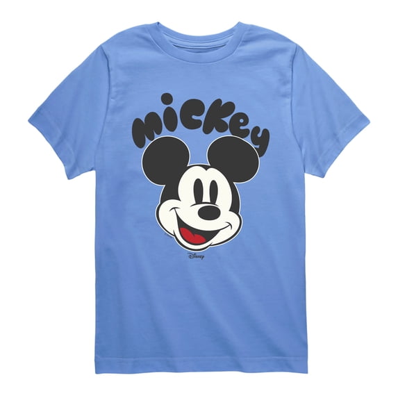 Disney - Mickey Mouse Head - Youth Boys Short Sleeve Graphic T-Shirt