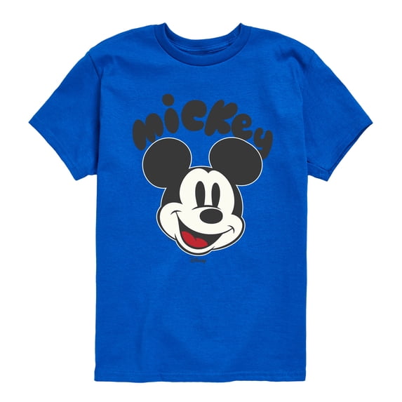 Disney - Mickey Mouse Head - Youth Boys Short Sleeve Graphic T-Shirt