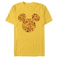 thumbnail image 1 of Disney Mickey Mouse Head and Ears Icon Fall Leaves - Short Sleeve Blended T-Shirt for Adults - Customized-Yellow, 1 of 5