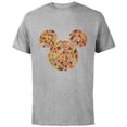 thumbnail image 1 of Disney Mickey Mouse Head and Ears Icon Fall Leaves - Short Sleeve Cotton T-Shirt for Adults - Customized-Athletic Heather, 1 of 5