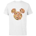 thumbnail image 1 of Disney Mickey Mouse Head and Ears Icon Fall Leaves - Short Sleeve Cotton T-Shirt for Adults - Customized-White, 1 of 5