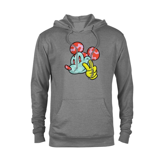 Disney Mickey Mouse Head and Hand Retro Pop Art - Pullover Hoodie for Adults - Customized-Athletic Heather