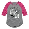 thumbnail image 1 of Disney - Mickey Mouse - Head in the Clouds - Overlooking the City - Toddler & Youth Girls Raglan Graphic T-Shirt, 1 of 4