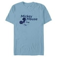 thumbnail image 1 of Disney Mickey Mouse Head with Name Retro Vintage Classic - Short Sleeve Blended T-Shirt for Adults - Customized-Ocean Blue, 1 of 5