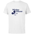 thumbnail image 1 of Disney Mickey Mouse Head with Name Retro Vintage Classic - Short Sleeve Cotton T-Shirt for Adults - Customized-White, 1 of 5