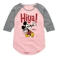 thumbnail image 1 of Disney - Mickey Mouse - Hiya! - Toddler & Youth Girls Raglan Graphic T-Shirt, 1 of 5