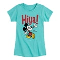 thumbnail image 1 of Disney - Mickey Mouse - Hiya! - Toddler & Youth Girls Short Sleeve Graphic T-Shirt, 1 of 5