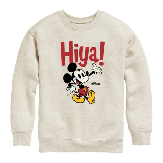 Disney - Mickey Mouse - Hiya! - Youth Crewneck Fleece Sweatshirt