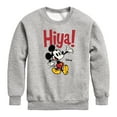 thumbnail image 1 of Disney - Mickey Mouse - Hiya! - Youth Crewneck Fleece Sweatshirt, 1 of 5