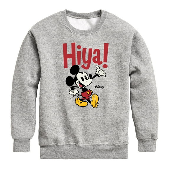 Disney - Mickey Mouse - Hiya! - Youth Crewneck Fleece Sweatshirt