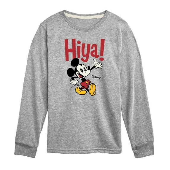 Disney - Mickey Mouse - Hiya! - Youth Long Sleeve Graphic T-Shirt