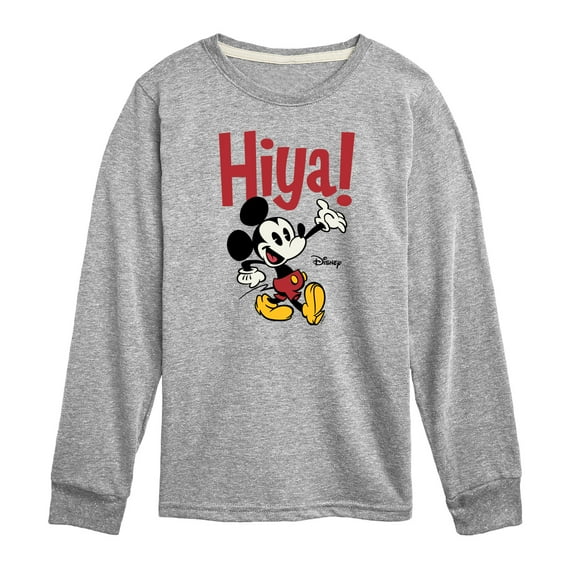 Disney - Mickey Mouse - Hiya! - Youth Long Sleeve Graphic T-Shirt