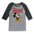thumbnail image 1 of Disney - Mickey Mouse - Hiya! - Youth Raglan Graphic T-Shirt, 1 of 4