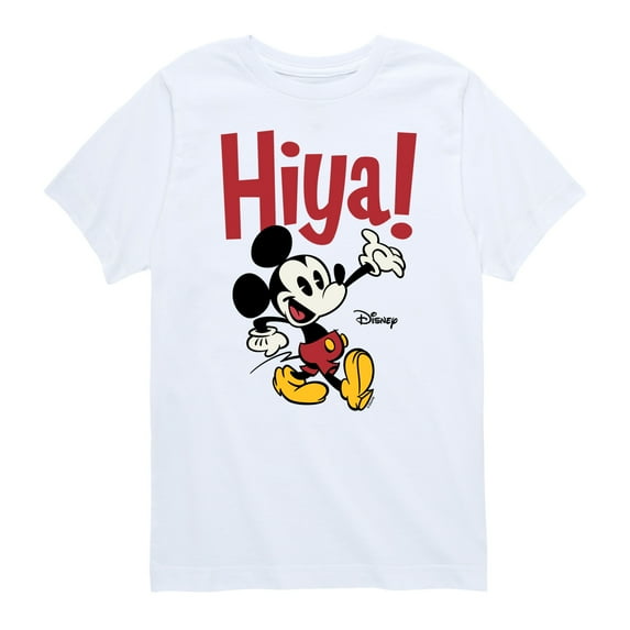 Disney - Mickey Mouse - Hiya! - Youth Short Sleeve Graphic T-Shirt