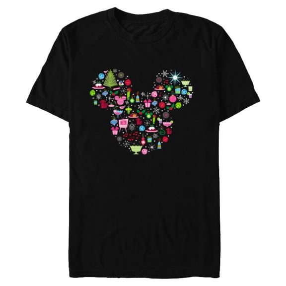 Disney Mickey Mouse Holiday Celebration - Short Sleeve Blended T-Shirt for Adults - Customized-Black