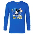 thumbnail image 1 of Disney Mickey Mouse Holiday Happy Hanukkah Shine Bright - Long Sleeve T-Shirt for Men - Customized-Navy, 1 of 5