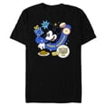 thumbnail image 1 of Disney Mickey Mouse Holiday Happy Hanukkah Shine Bright - Short Sleeve Blended T-Shirt for Adults - Customized-Black, 1 of 5