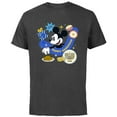 thumbnail image 1 of Disney Mickey Mouse Holiday Happy Hanukkah Shine Bright - Short Sleeve Cotton T-Shirt for Adults - Customized-Charcoal, 1 of 5