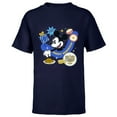 thumbnail image 1 of Disney Mickey Mouse Holiday Happy Hanukkah Shine Bright - Short Sleeve T-Shirt for Kids - Customized-Navy, 1 of 5