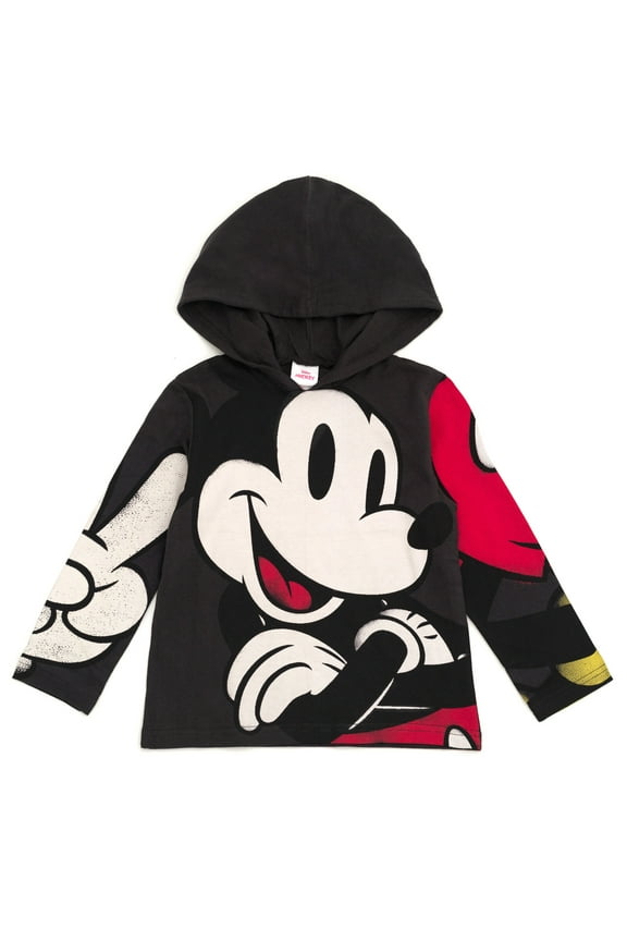 Mickey Mouse Hooded Long Sleeve T-Shirt Toddler to Big Kid