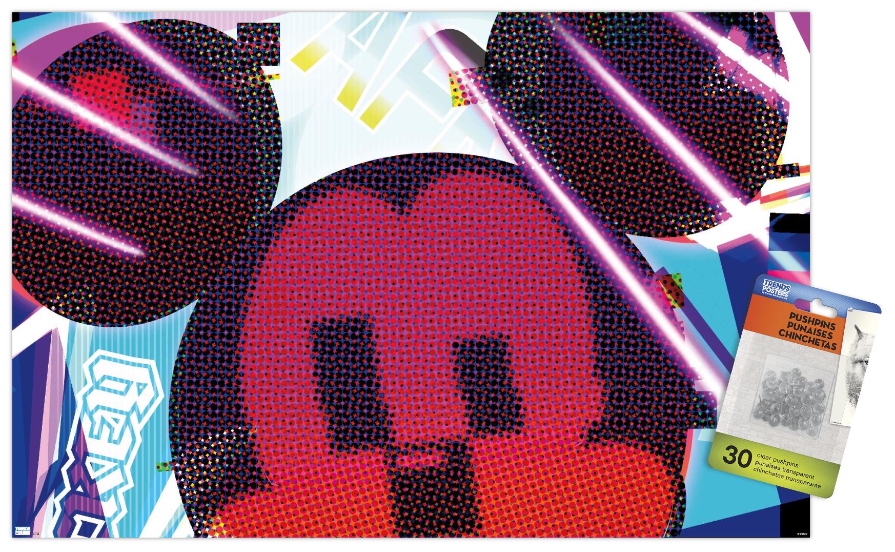 Disney Mickey Mouse - Hyper-Active Wall Poster with Pushpins, 14.725" x 22.375"