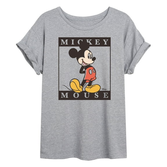 Disney - Mickey Mouse - I'm Here - Juniors Ideal Flowy Muscle T-Shirt