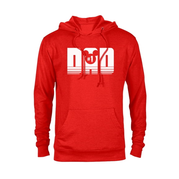 Disney Mickey Mouse Icon #1 Dad - Pullover Hoodie for Adults - Customized-Red