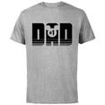 thumbnail image 1 of Disney Mickey Mouse Icon #1 Dad Retro Stipes - Short Sleeve Cotton T-Shirt for Adults - Customized-Athletic Heather, 1 of 5