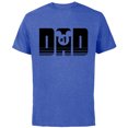 thumbnail image 1 of Disney Mickey Mouse Icon #1 Dad Retro Stipes - Short Sleeve Cotton T-Shirt for Adults - Customized-Royal Heather, 1 of 5