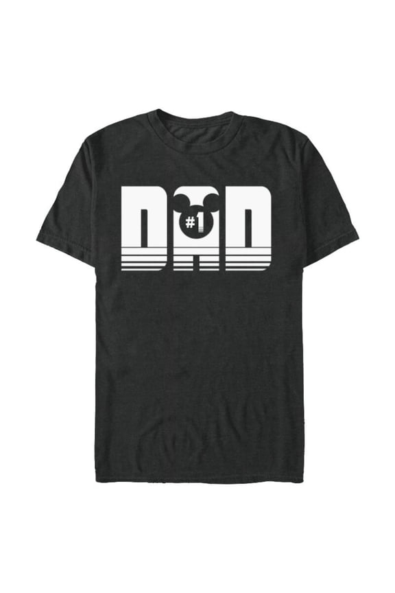 Mickey Mouse Icon #1 Dad - Short Sleeve Blended T-Shirt for Adults - Customized-Dark Heather