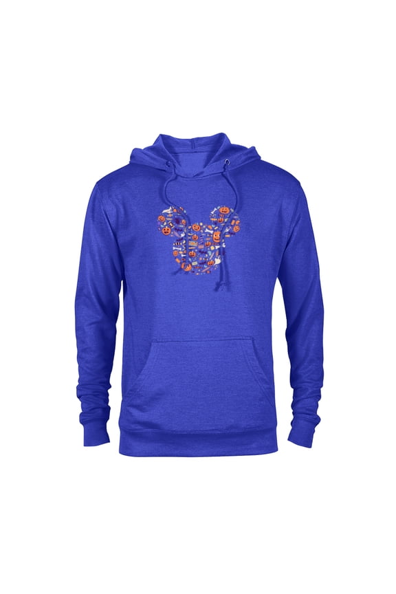 Mickey Mouse Icon Candy and Pumpkins Halloween - Pullover Hoodie for Adults - Customized-Royal Heather