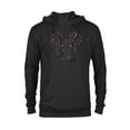 thumbnail image 1 of Disney Mickey Mouse Icon Christmas Holiday Lights Snowflakes - Pullover Hoodie for Adults - Customized-Black, 1 of 5