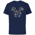 thumbnail image 1 of Disney Mickey Mouse Icon Día de los Muertos Day of the Dead - Short Sleeve Cotton T-Shirt for Adults - Customized-Athletic Navy, 1 of 5