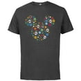 thumbnail image 1 of Disney Mickey Mouse Icon Día de los Muertos Day of the Dead - Short Sleeve Cotton T-Shirt for Adults - Customized-Charcoal Heather, 1 of 5