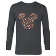 thumbnail image 1 of Disney Mickey Mouse Icon Fill Chocolates Flowers Hearts Love - Long Sleeve T-Shirt for Men - Customized-Charcoal Heather, 1 of 5