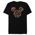 thumbnail image 1 of Disney Mickey Mouse Icon Fill Chocolates Flowers Hearts Love - Short Sleeve Blended T-Shirt for Adults - Customized-Black, 1 of 5