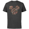 thumbnail image 1 of Disney Mickey Mouse Icon Fill Chocolates Flowers Hearts Love - Short Sleeve Cotton T-Shirt for Adults - Customized-Charcoal, 1 of 5