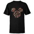 thumbnail image 1 of Disney Mickey Mouse Icon Fill Chocolates Flowers Hearts Love - Short Sleeve T-Shirt for Kids - Customized-Black, 1 of 5