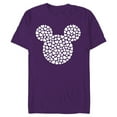 thumbnail image 1 of Disney Mickey Mouse Icon Filled with Hearts - Short Sleeve Blended T-Shirt for Adults - Customized-Purple, 1 of 5