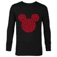thumbnail image 1 of Disney Mickey Mouse Icon Filled with Red Hearts - Long Sleeve T-Shirt for Men - Customized-Black, 1 of 5