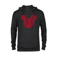 thumbnail image 1 of Disney Mickey Mouse Icon Filled with Red Hearts - Pullover Hoodie for Adults - Customized-Black, 1 of 5