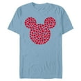 thumbnail image 1 of Disney Mickey Mouse Icon Filled with Red Hearts - Short Sleeve Blended T-Shirt for Adults - Customized-Ocean Blue, 1 of 5