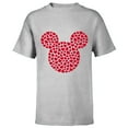 thumbnail image 1 of Disney Mickey Mouse Icon Filled with Red Hearts - Short Sleeve T-Shirt for Kids - Customized-Athletic Heather, 1 of 5