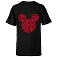 thumbnail image 1 of Disney Mickey Mouse Icon Filled with Red Hearts - Short Sleeve T-Shirt for Kids - Customized-Black, 1 of 5