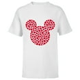 thumbnail image 1 of Disney Mickey Mouse Icon Filled with Red Hearts - Short Sleeve T-Shirt for Kids - Customized-White, 1 of 5