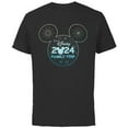 thumbnail image 1 of Disney Mickey Mouse Icon Fireworks Vacation Family Trip 2024 - Short Sleeve Cotton T-Shirt for Adults - Customized-Black, 1 of 5