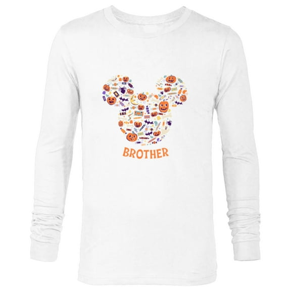 Disney Mickey Mouse Icon Halloween Brother - Long Sleeve T-Shirt for Men - Customized-White