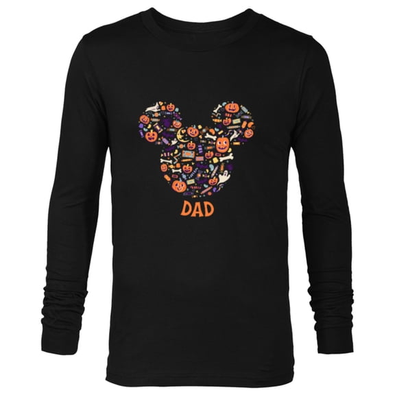 Disney Mickey Mouse Icon Halloween Dad - Long Sleeve T-Shirt for Men - Customized-Black